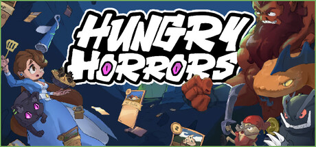 Steam header art for Hungry Horrors