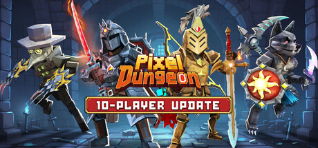 Steam header art for Pixel Dungeon VR