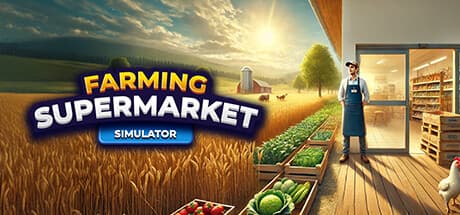 Steam header art for Farming & Supermarket Simulator