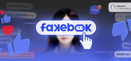 Steam header art for FAKEBOOK