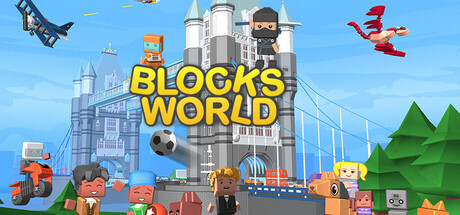 Steam header art for Blocksworld Playtest