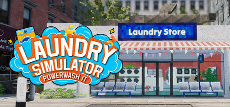 Steam header art for Laundry & Supermarket Simulator