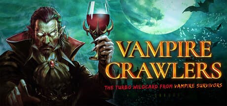 Steam header art for Vampire Crawlers: The Turbo Wildcard from Vampire Survivors