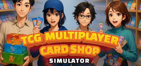 Steam header art for TCG Multiplayer Card Shop Simulator