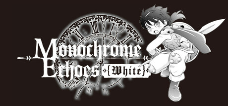 Steam header art for Monochrome Echoes - white -