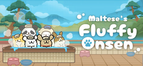 Steam header art for Maltese's Fluffy Onsen