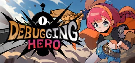 Steam header art for Debugging Hero