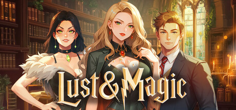 Steam header art for LUST & MAGIC ✨