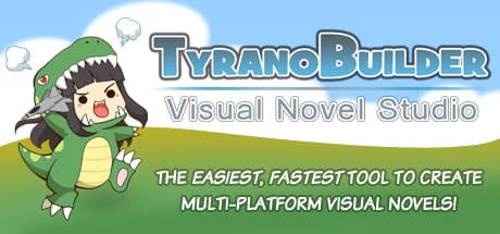 Steam header art for TyranoBuilder Visual Novel Studio