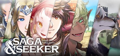 Steam header art for Saga & Seeker
