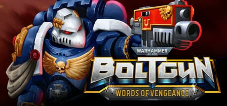 Steam header art for Warhammer 40,000: Boltgun - Words of Vengeance