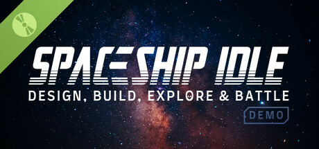 Steam header art for Spaceship Idle Demo