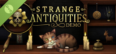 Steam header art for Strange Antiquities Demo