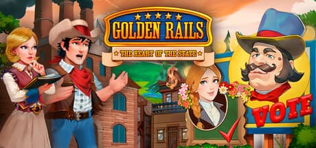 Steam header art for Golden Rails: The heart of the state