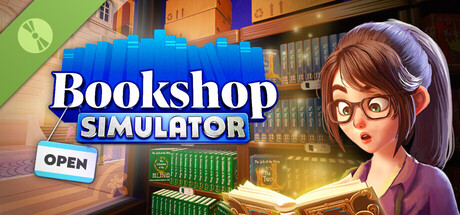 Steam header art for Bookshop Simulator Demo