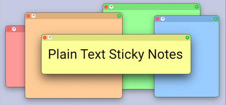 Steam header art for Plain Text Sticky Notes