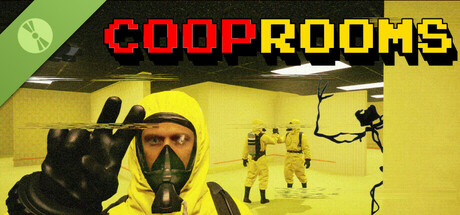 Steam header art for CoopRooms Demo