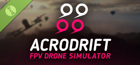 Steam header art for ACRODRIFT: FPV Drone Simulator Demo