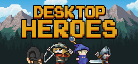 Steam header art for Desktop Heroes