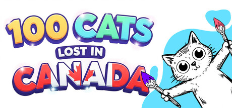 Steam header art for 100 Cats Lost In Canada Find & Color