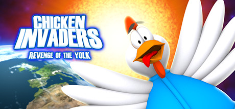 Steam header art for Chicken Invaders 3