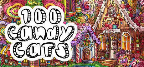 Steam header art for 100 Candy Cats