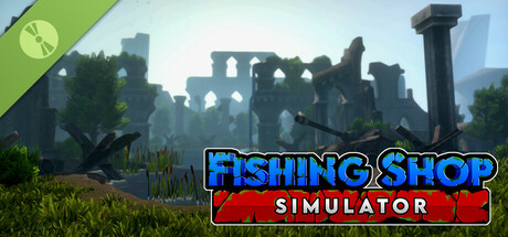Steam header art for Fishing Shop Simulator Demo