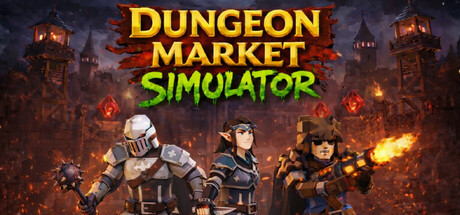 Steam header art for Dungeon Market Simulator
