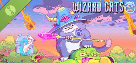 Steam header art for Wizard Cats Demo