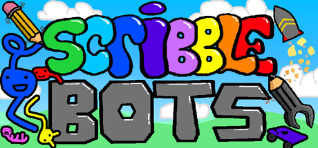 Steam header art for Scribble Bots