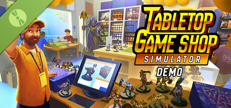Steam header art for Tabletop Game Shop Simulator Demo