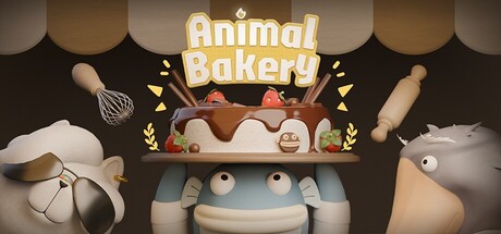 Steam header art for Animal Bakery Playtest1.0
