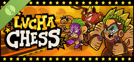 Steam header art for Lucha Chess  Demo