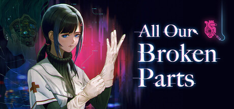 Steam header art for All Our Broken Parts Playtest