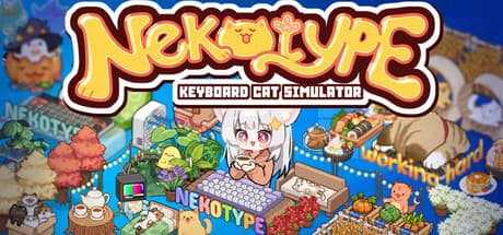 Steam header art for Nekotype Keyboard Cat Simulator