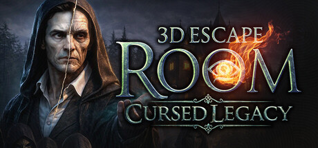 Steam header art for 3D Escape Room: Cursed Legacy