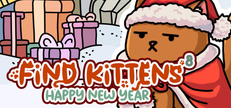 Steam header art for FIND KITTENS 8: Happy New Year 🎄🥂🎅