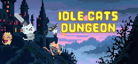 Steam header art for Idle Cats Dungeon
