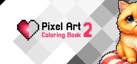 Steam header art for Pixel Art Coloring Book 2