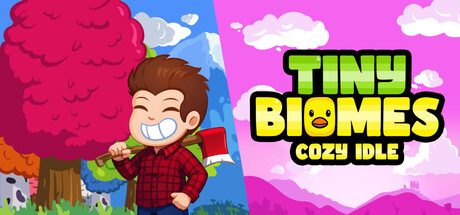 Steam header art for Tiny Biomes: Cozy Idle
