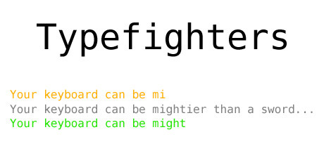 Steam header art for Typefighters (Steam Edition)