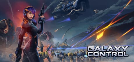 Steam header art for Galaxy Control: 3D Strategy