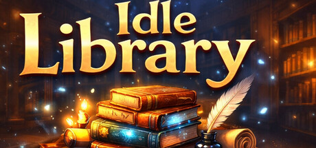 Steam header art for Idle Library