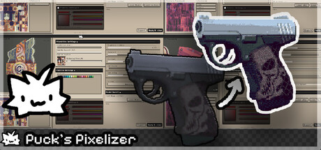Steam header art for Puck's Pixelizer