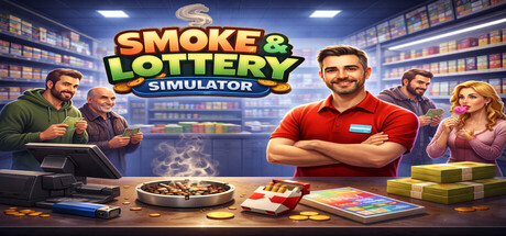 Steam header art for Smoke & Lottery Simulator