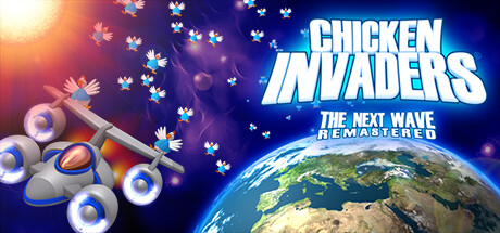 Steam header art for Chicken Invaders 2
