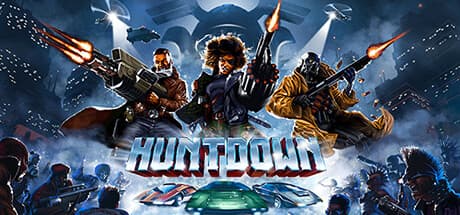Steam header art for Huntdown