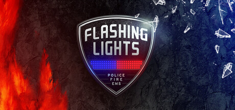 Steam header art for Flashing Lights - Police, Firefighting, Emergency Services (EMS) Simulator