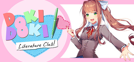 Steam header art for Doki Doki Literature Club