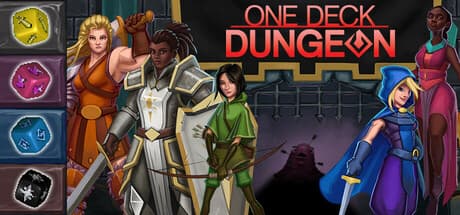 Steam header art for One Deck Dungeon